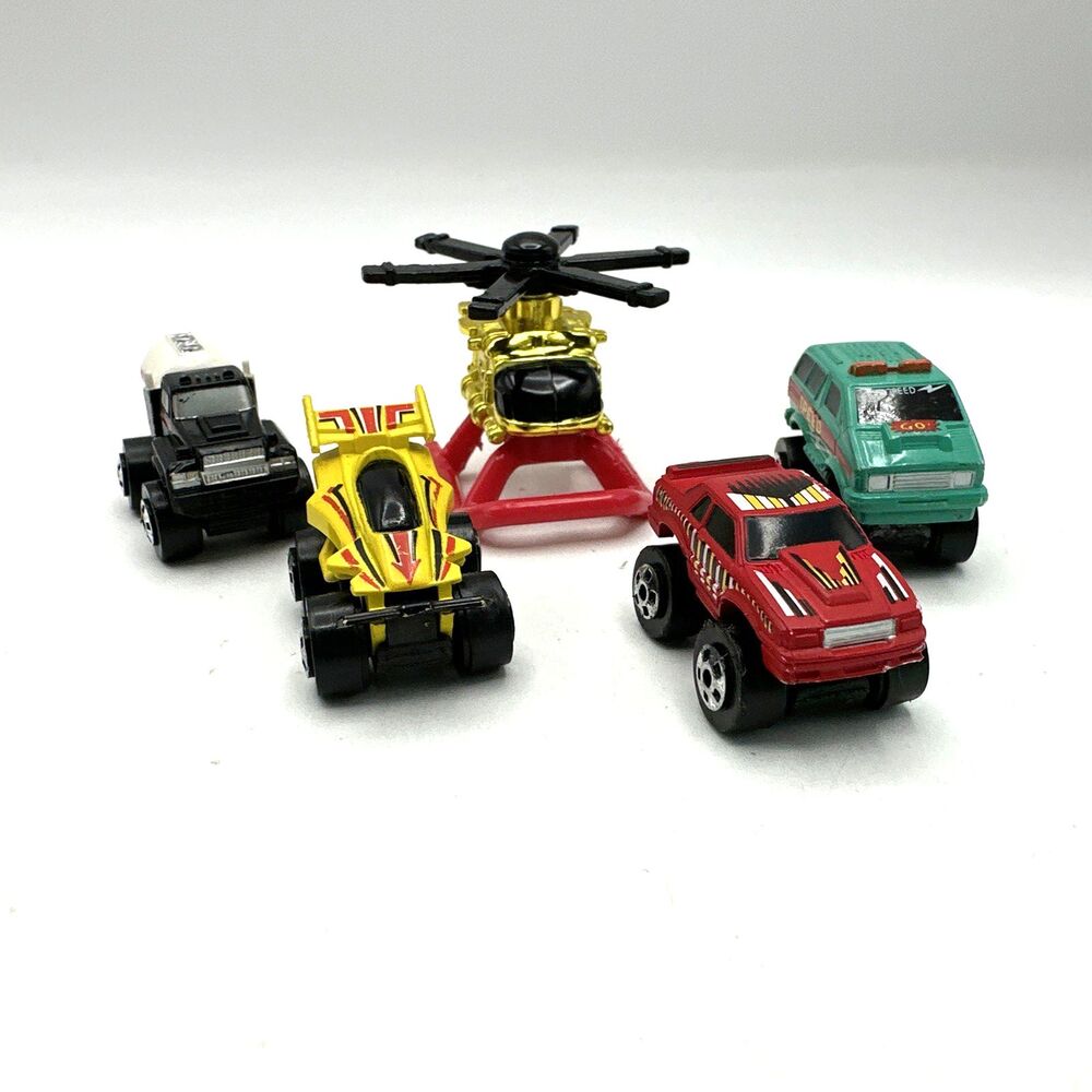 Lot of 5 Vintage Micro Machines Car Truck Helicopter